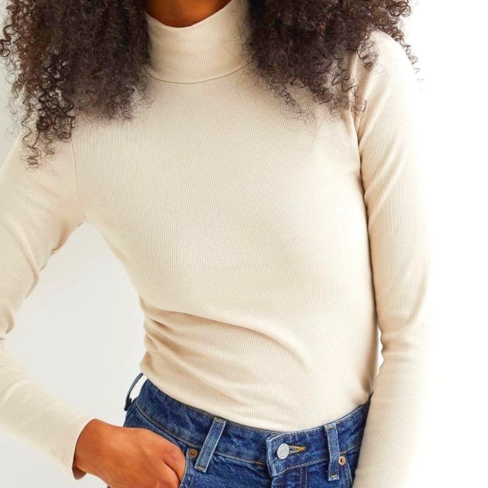 Ribbed Long-Sleeve Turtleneck *New With Tags*
